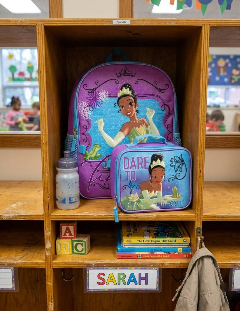 Fast Forward Tiana 16" Backpacks With Lunch Bag - Licensed Characters Kids Schoolbag