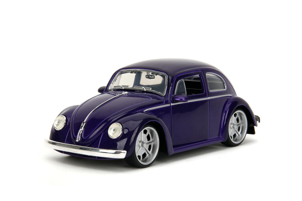 Jada Toys - 1:24 Wednesday 1972 VW Beetle with Wednesday & Thing Figures - Collectible Toy for Adults & Kids