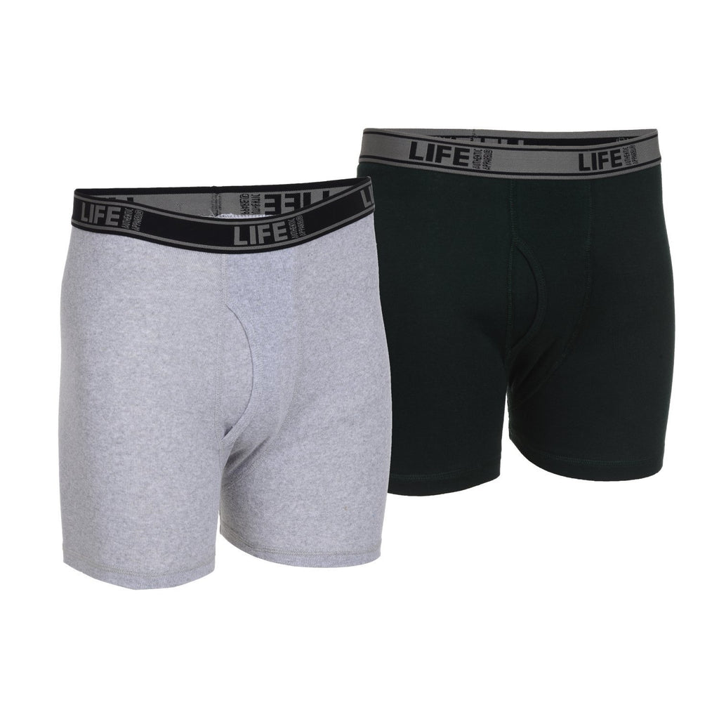 Life Men's 12 Pack Sexy Comfortable Breathable Soft Boxer Briefs 100% Cotton Underwear For Men