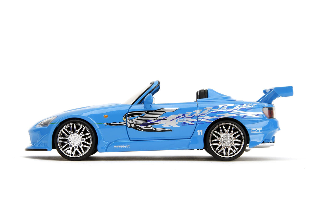 Jada Toys – Fast & Furious 1:24 Honda S2000 (Mia’s Blue Design) – Die-Cast Model Car, Detailed Exterior, Authentic Movie Replica, Collectible Toy – Ages 8+, Blue
