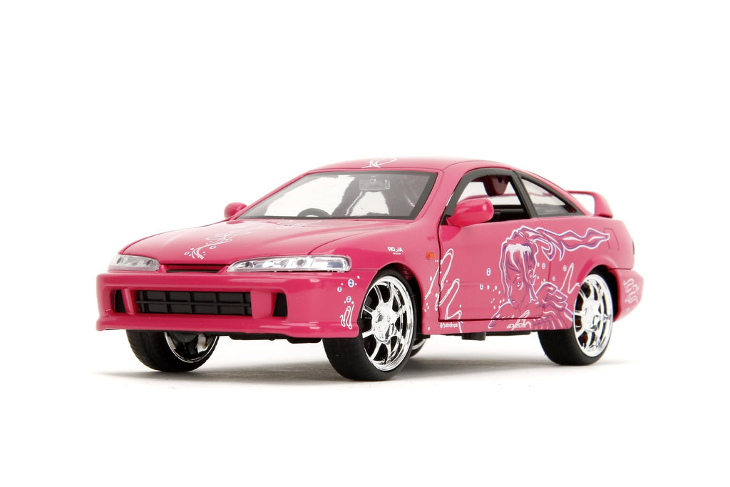 Jada Toys – Fast & Furious 1:24 Honda Integra (Suki’s Pink Design) – Die-Cast Model Car, Detailed Exterior, Authentic Movie Replica, Collectible Toy – Ages 8+, Pink