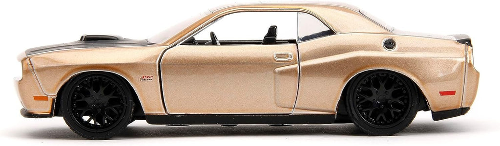 Pink Slips 1:32 W2 2012 Dodge Challenger SRT8 Die-Cast Car, Toys for Kids and Adults (Metallic Gold)
