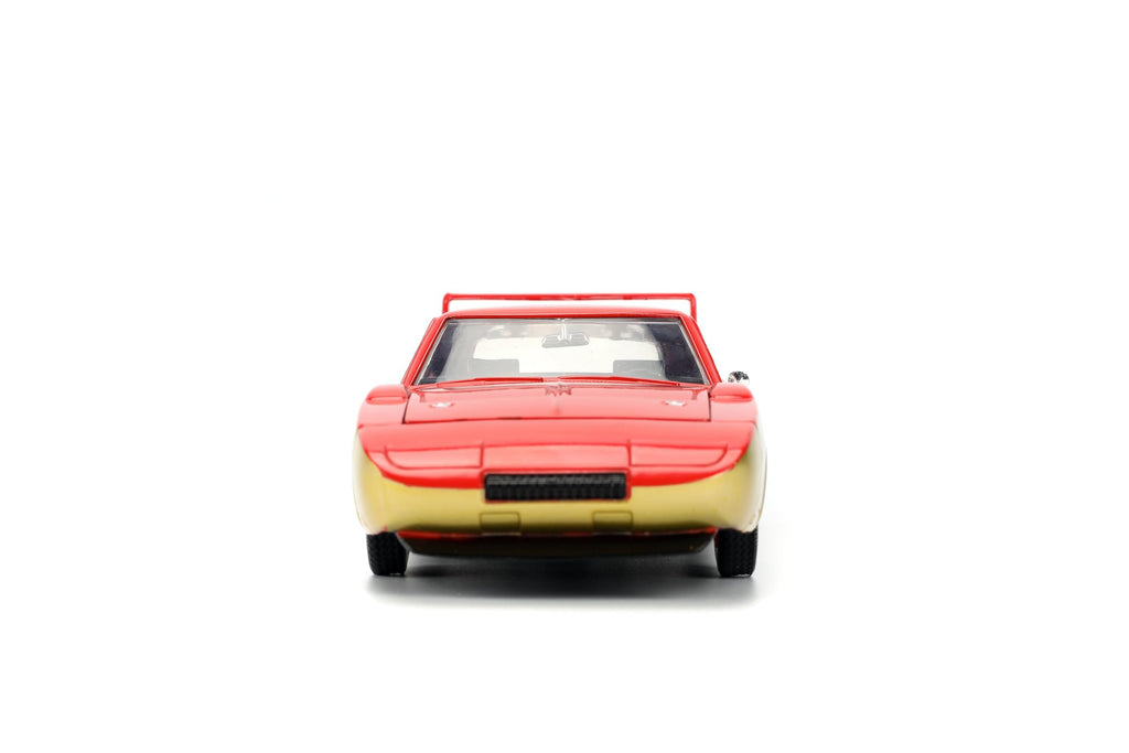 Jada Toys Bigtime Muscle 1:24 1969 Dodge Charger Die-cast Car – Opening Doors, Hood, Trunk, Rubber Tires(Red/Gold)