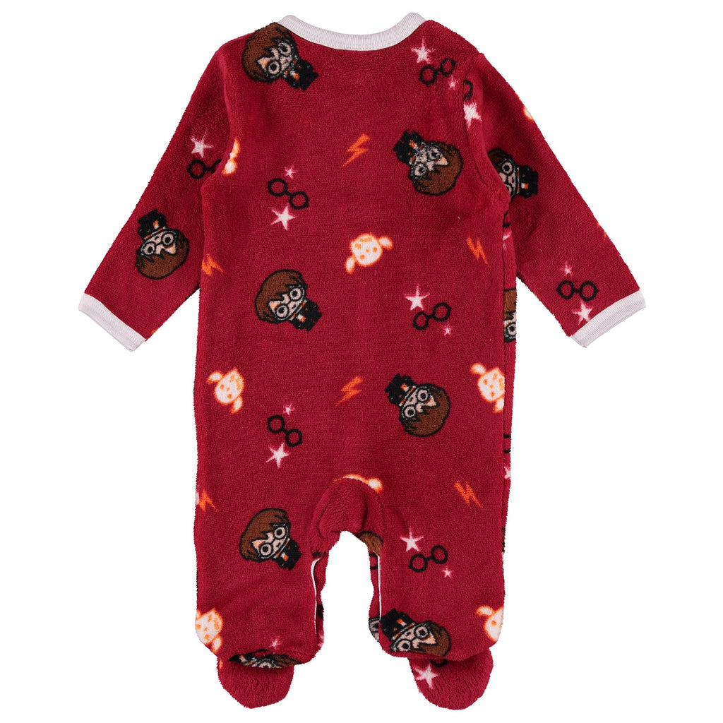 Harry Potter Baby Boys Long-Sleeve Bodysuit Pajamas - Baby Boy Clothes Prints (Red/Yellow, 6-9 Months)