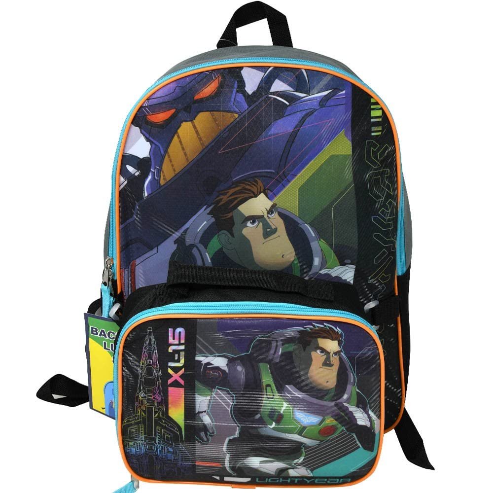 Bioworld Buzz Lightyear 16 Inches Large Backpack With Lunch Bag Set