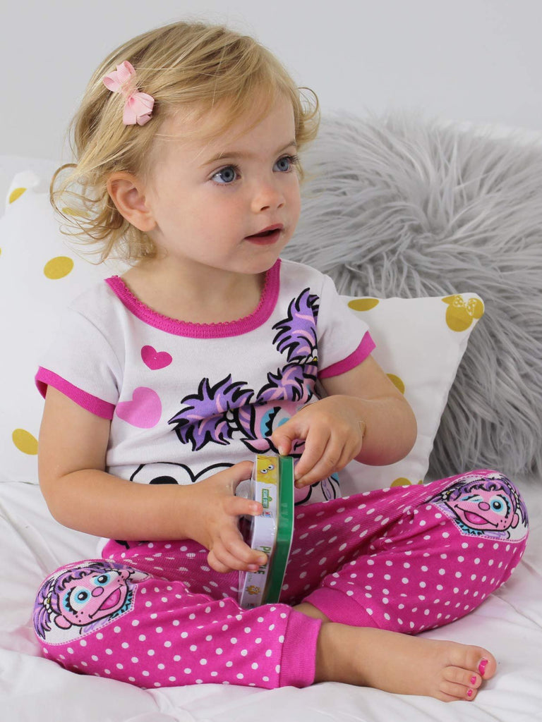 Sesame Street Elmo and Abby Cadabby Toddler Girls Cotton Pajamas Set
