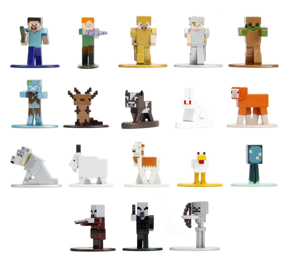 Minecraft Caves & Cliffs 18-Pack W10 1.65” Die-Cast Collectible Figures