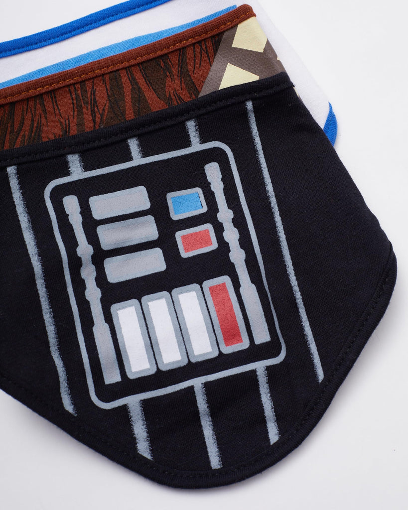 STAR WARS Baby Boys' Bandana Bibs 3 Pack Set for Feeding, Teething, and Drooling Darth Vader Chewbacca R2-D2
