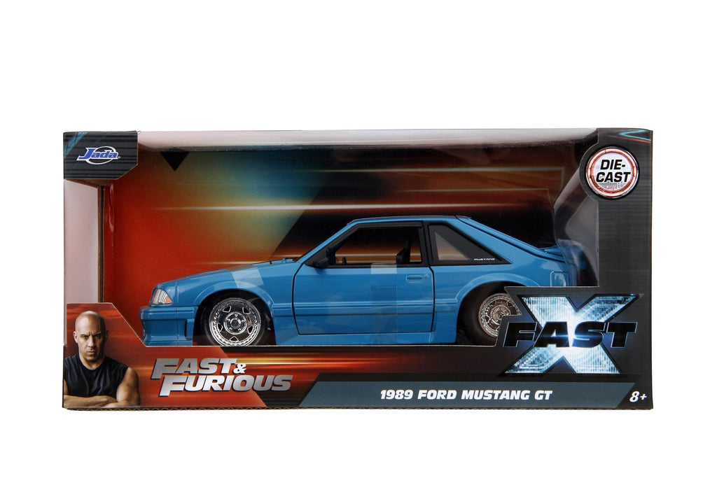 Fast & Furious 1:24 1989 Ford Mustang GT Die-Cast Car, Toys for Kids and Adults