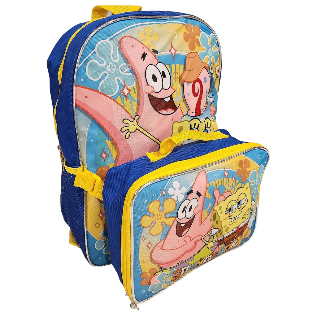Kid's Licensed 16 Inch Backpack With Removable Lunch Box Set (Minnie Mouse Pink)