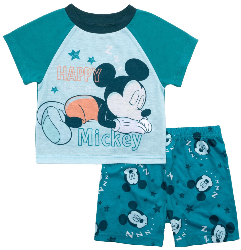 Disney Mickey Mouse Toddler/Little Boys' 2-Piece Pajama Sleepwear Set - Teal Dreams, 4T