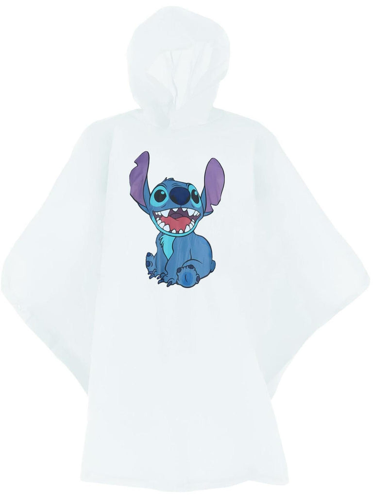 Disney Youth Happy Stitch Rain Poncho Clear