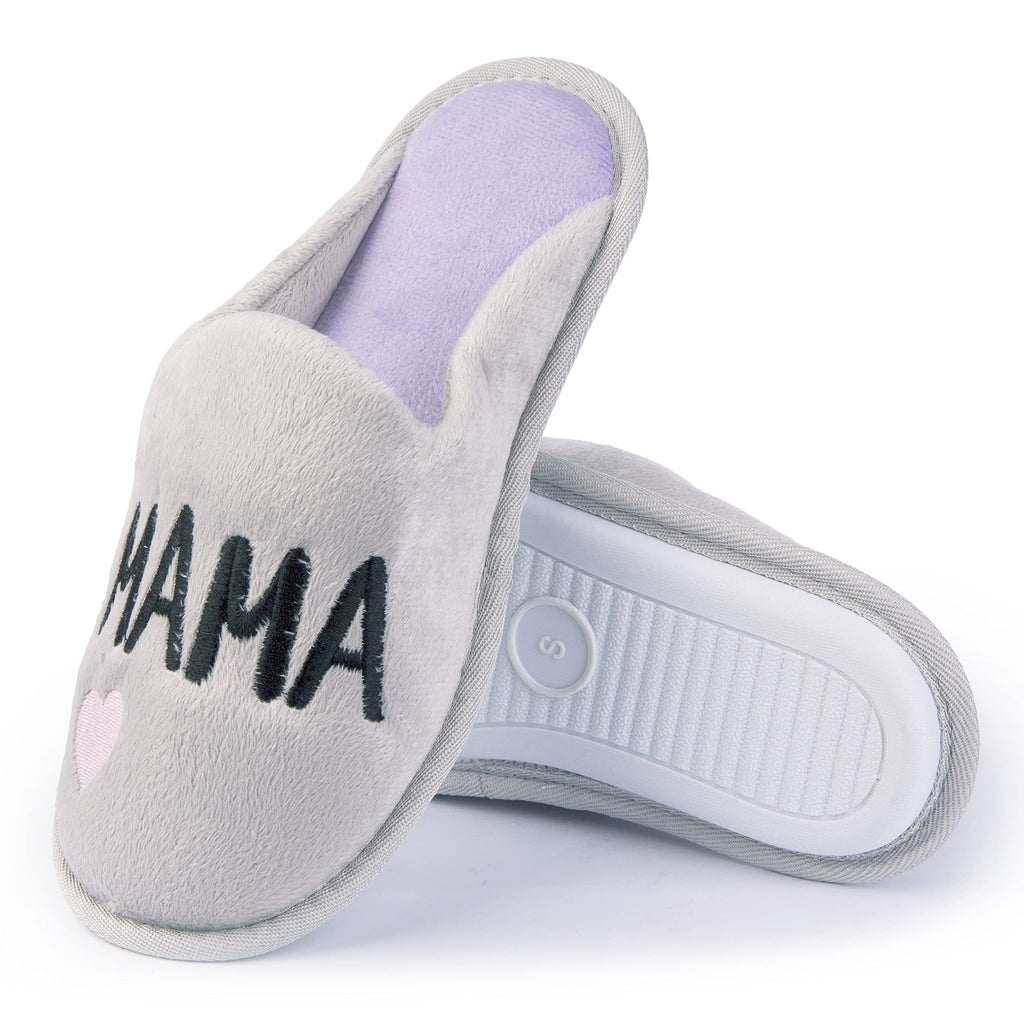 Handcraft Staycation NYC Ladies Funny Quote Scuff Slipper, Plush Non Slip House Slippers for Women, Comfy Soft Sole Bedroom Shoes