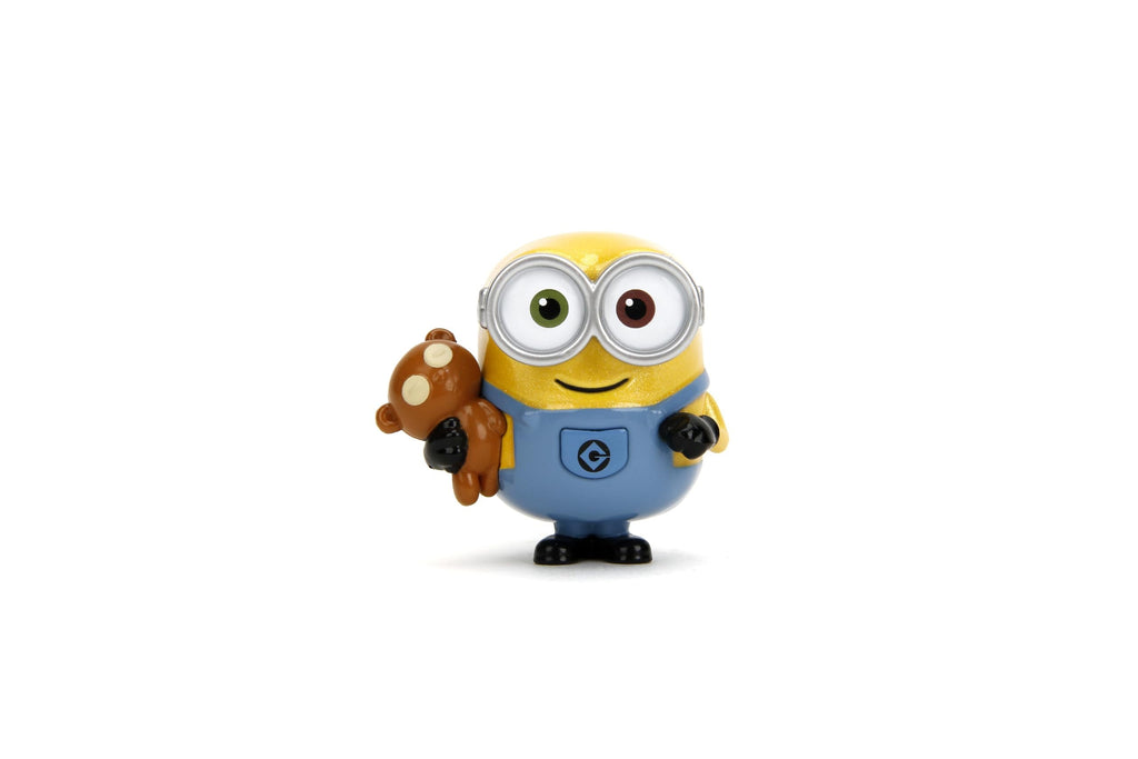 Jada Despicable Me Minions Metalfigs 4-Pack - Stuart, Kevin, Otto, Bob - Collectible 2.5" Metal Figures, Wave 1