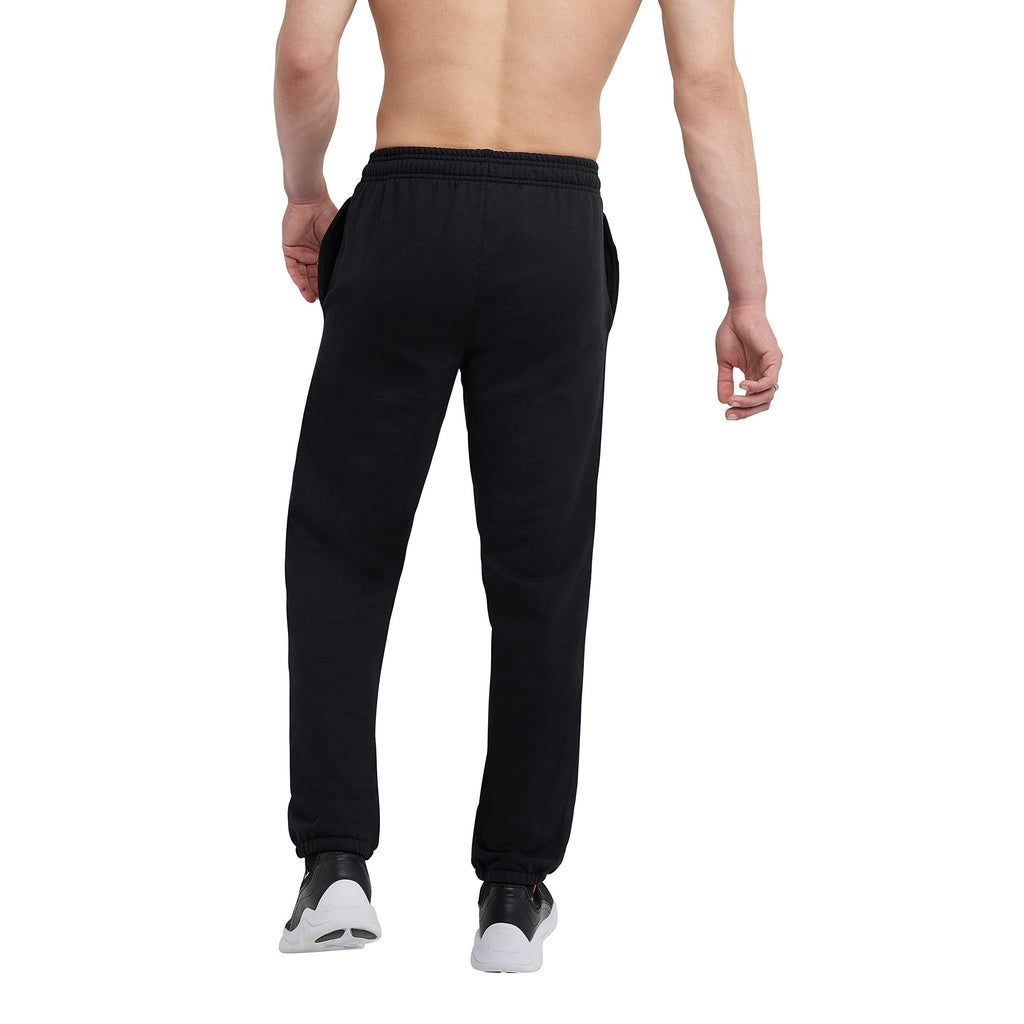 Champion Sweatpants, Powerblend, Fleece, Comfortable Relaxed-Bottom Pants for Men (Reg. or Big, Oxford Gray C Patch Logo, X-Large Tall