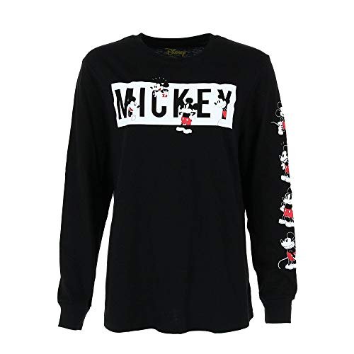 Jerry Leigh Disney Adult Many Mickey Long Sleeve Top, XLarge, Black