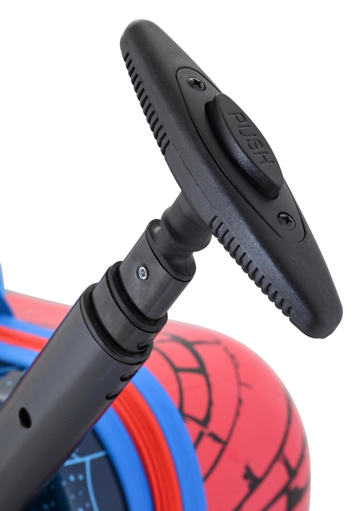 Fast Forward Marvel Spiderman Ride-On Kids Suitcase - 18" Tow-Along Toddler Luggage - Carry-On Cute Bag with Wheels 18"x10"x14.5"