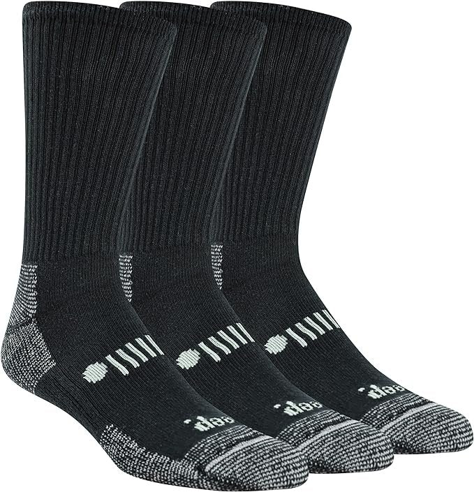 Jeep Men's Classic Cotton Socks - 3 Pair Pack - Moisture Wicking and Cushioned Comfort