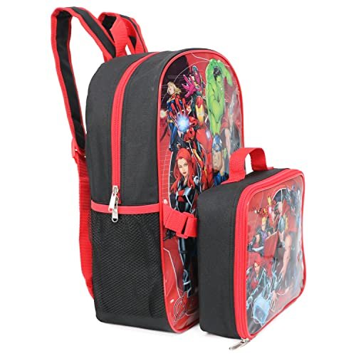 Marvel Avengers Backpack With Detachable Lunch Box (Red Multi)