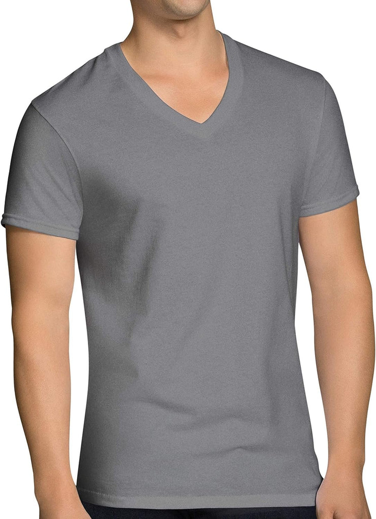 Fruit of the Loom Men's Eversoft Cotton Stay Tucked V-Neck T-Shirt