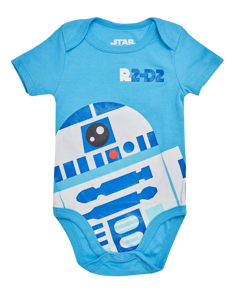 STAR WARS Baby Boys Bodysuit 5-Pack - Baby Bodysuits With Darth Vader, Boba Fett, Yoda, C-3PO, R2-D2 - Baby (6-9M)