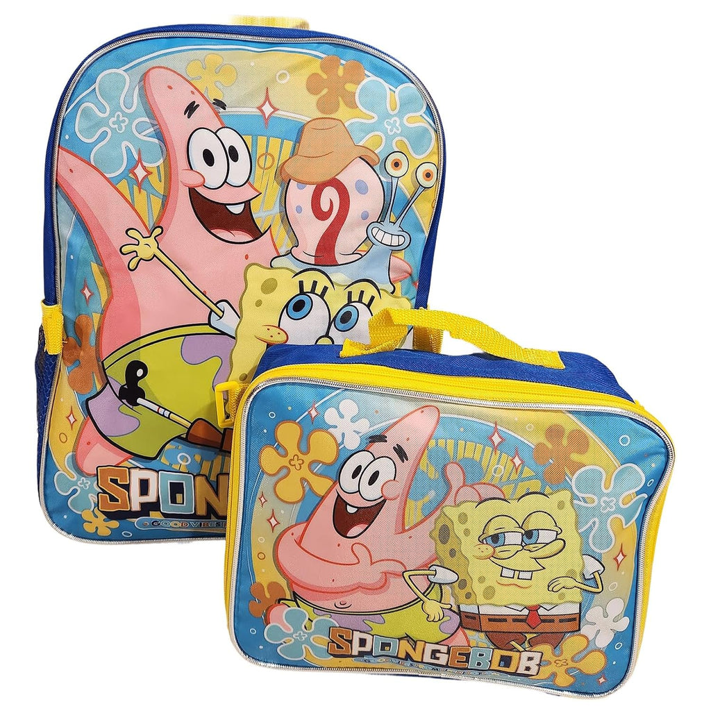 Kid's Licensed 16 Inch Backpack With Removable Lunch Box Set (Minnie Mouse Pink)