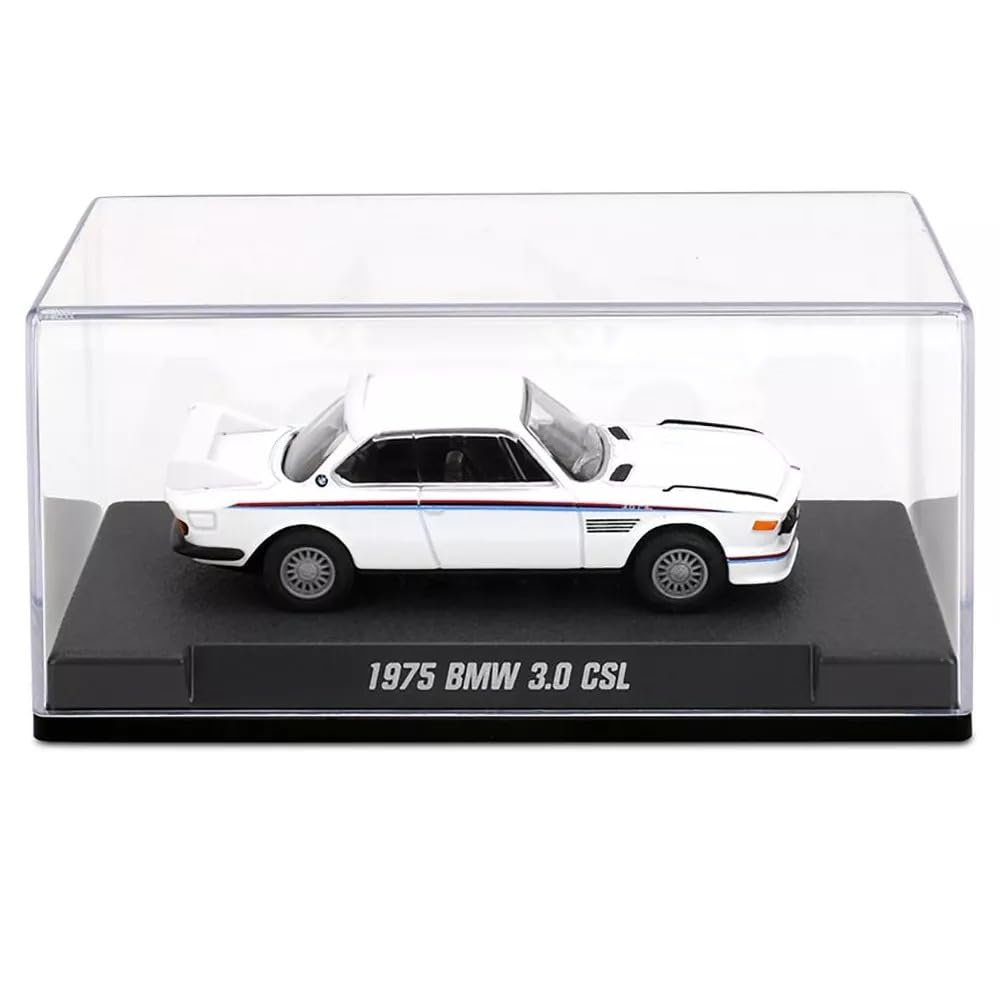 Jada Majorette Collection – 1975 BMW 3.0 CSL 1:64 Die-Cast Model Car with Rubber Tires & Display Case, for Collectors & Adults