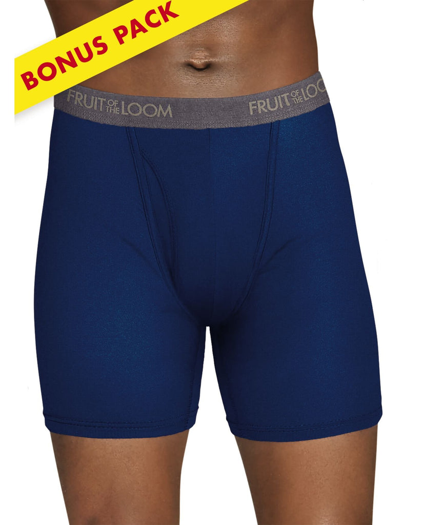 Fruit of the Loom Men’s 3+1 Bonus Pack EverLight Long Leg Assorted Boxer Briefs
