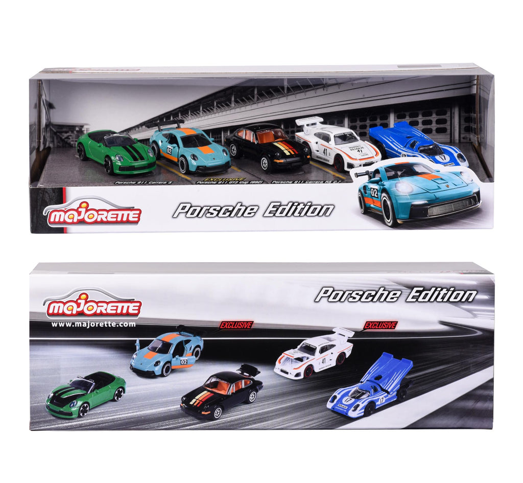 Majorette 1:64 Porsche 5-Pack Giftpack Die-Cast Cars