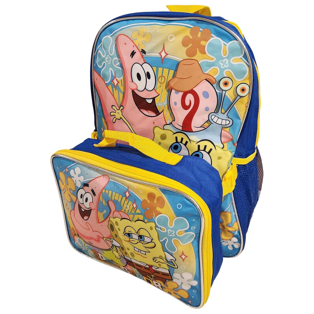 Kid's Licensed 16 Inch Backpack With Removable Lunch Box Set (Minnie Mouse Pink)