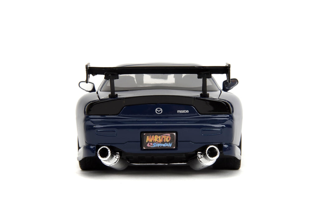 Naruto 1:24 1993 Mazda RX-7 Die-Cast Car & 2.75" Kakashi Figure, Toys for Kids and Adults