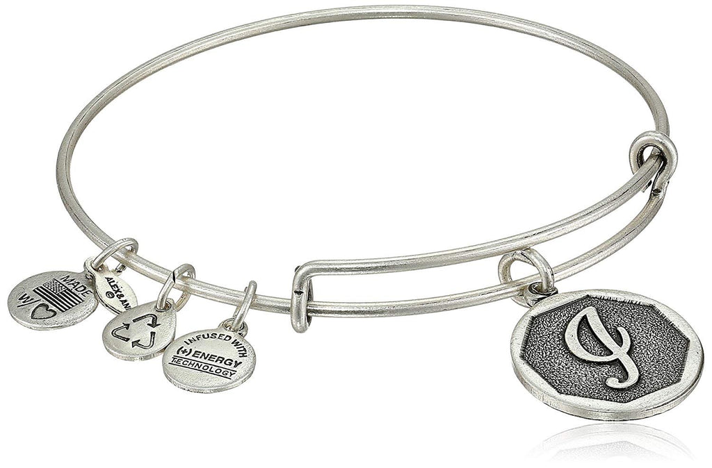 Alex and Ani Initial Expandable Wire Bangle Bracelet, 2.5"
