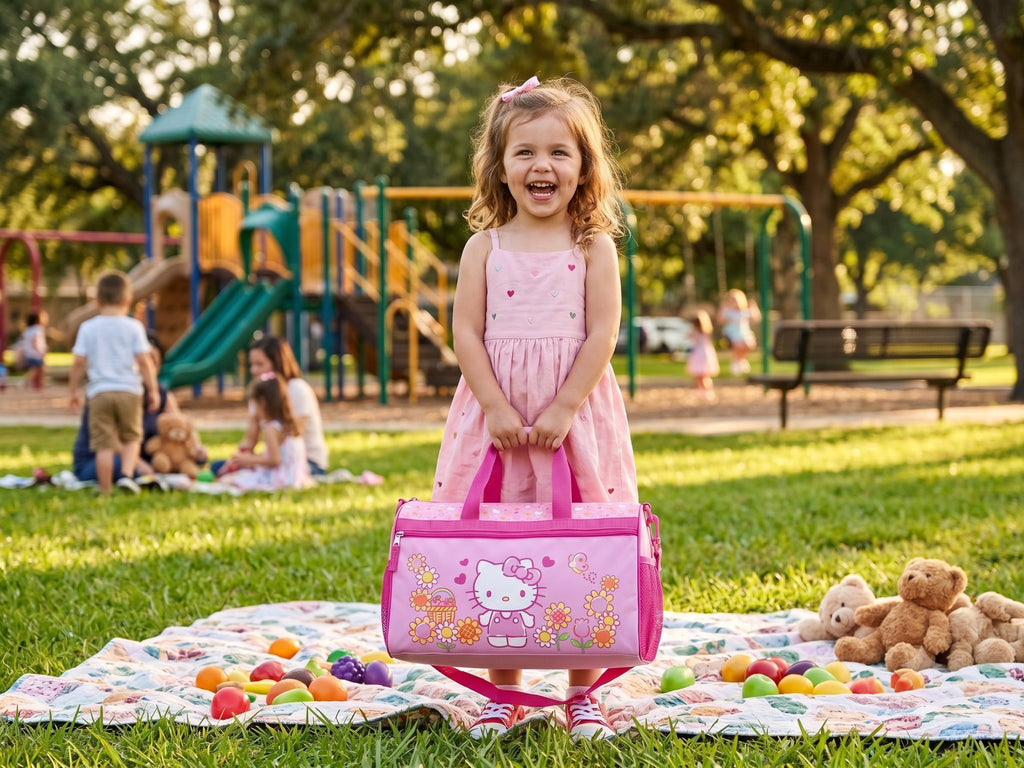 Disney Kids Duffle Bag 16.5" – Travel & Sports Bag with Zipper Pocket, Mesh Side Pockets & Shoulder Strap