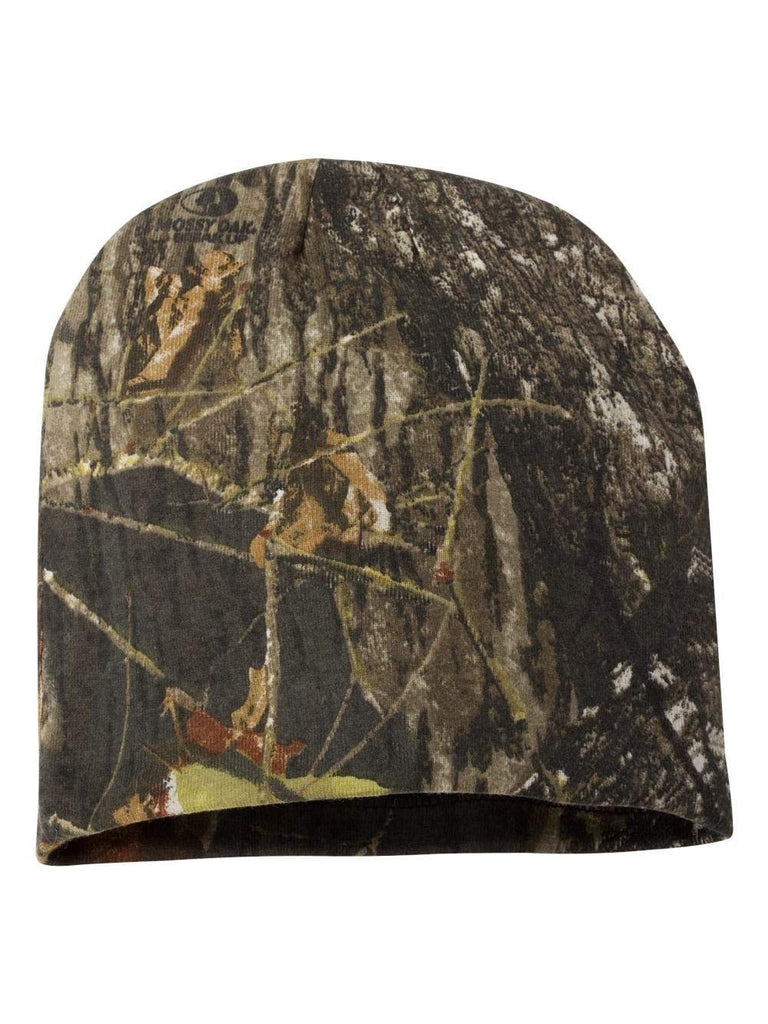 Outdoor Cap CMK-405 Camo Knit Beanie, Mossy Oak Break-up/Black, A