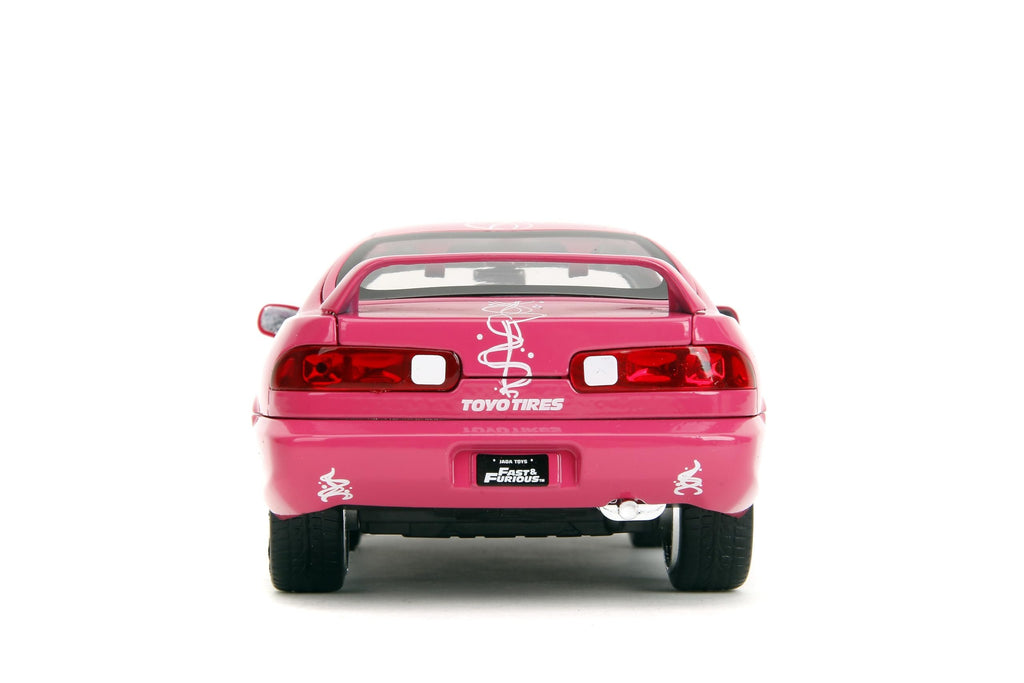 Jada Toys – Fast & Furious 1:24 Honda Integra (Suki’s Pink Design) – Die-Cast Model Car, Detailed Exterior, Authentic Movie Replica, Collectible Toy – Ages 8+, Pink