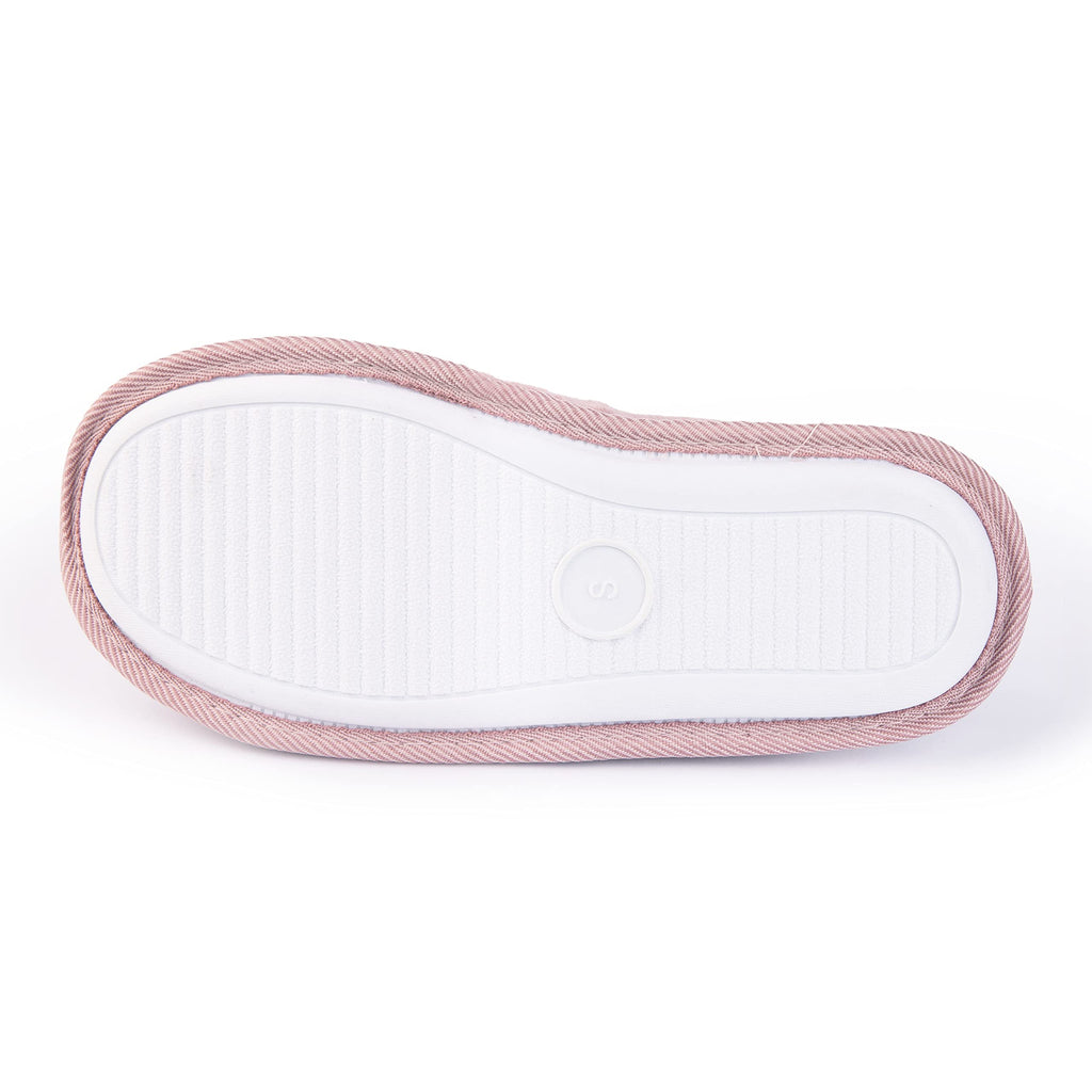 Handcraft Staycation NYC Ladies Funny Quote Scuff Slipper, Plush Non Slip House Slippers for Women, Comfy Soft Sole Bedroom Shoes