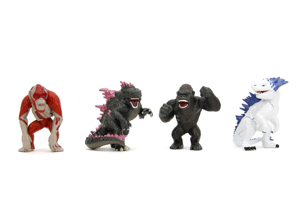 Godzilla x Kong 2.5" 4-Pack Die-Cast Figures, Toys for Kids and Adults