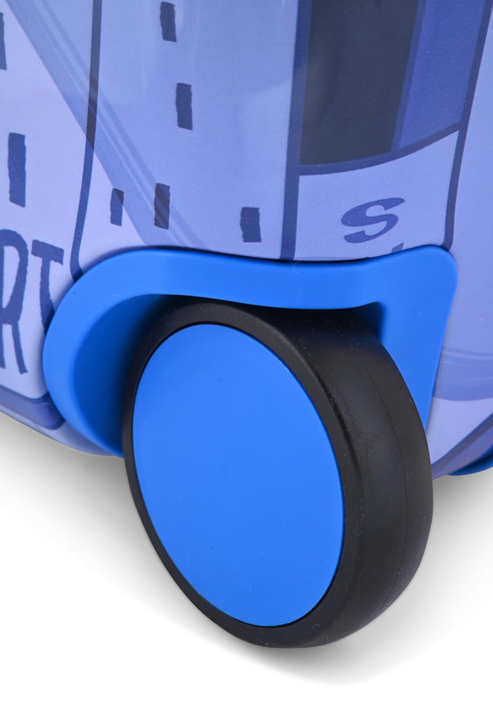 Fast Forward Marvel Spiderman Ride-On Kids Suitcase - 18" Tow-Along Toddler Luggage - Carry-On Cute Bag with Wheels 18"x10"x14.5"