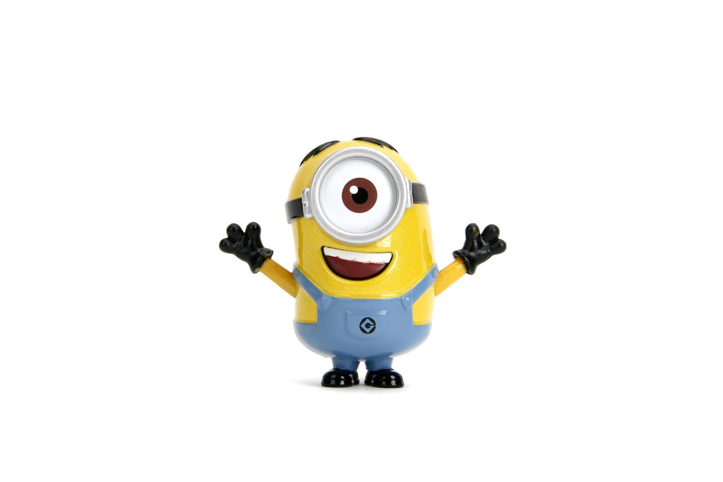 Jada Despicable Me Minions Metalfigs 4-Pack - Stuart, Kevin, Otto, Bob - Collectible 2.5" Metal Figures, Wave 1