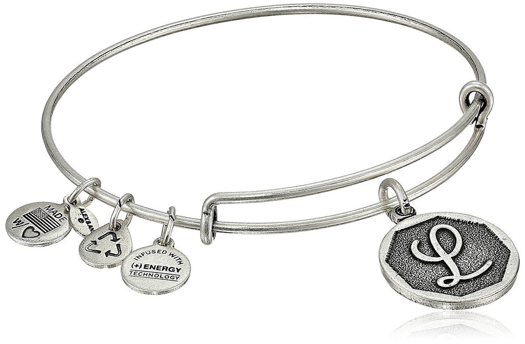 Alex and Ani Initial Expandable Wire Bangle Bracelet, 2.5"