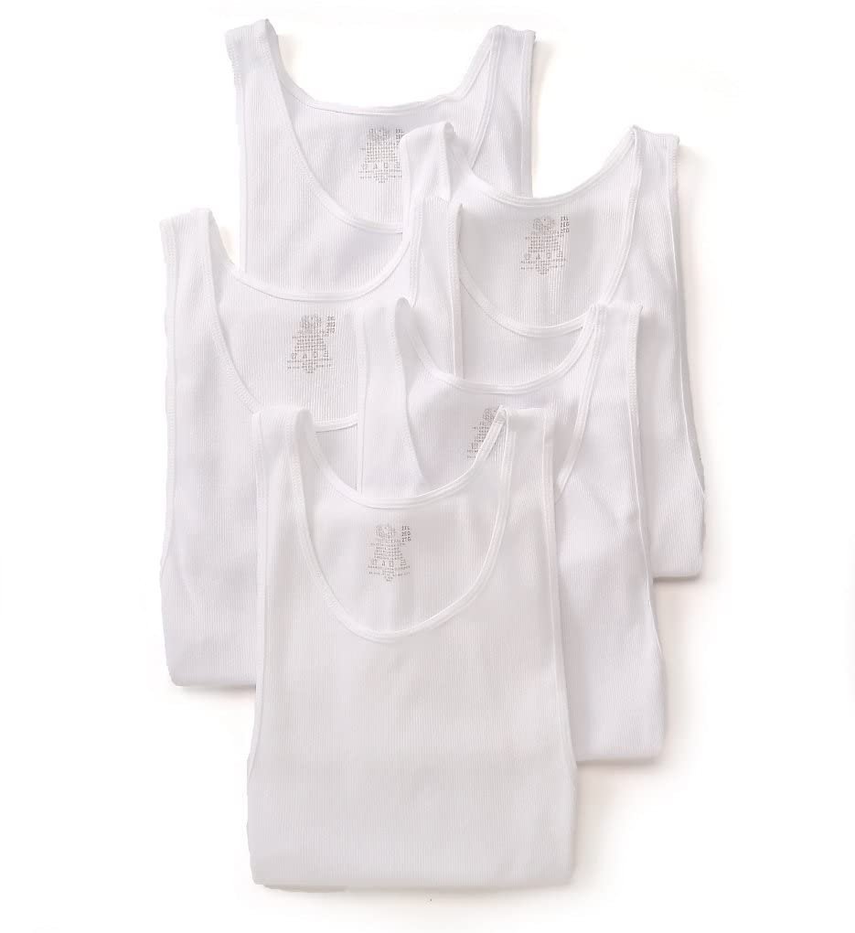 Fruit of the Loom Extended Size 100% Cotton White A-Shirts - 5 Pack (5P2501X) 2XL/White