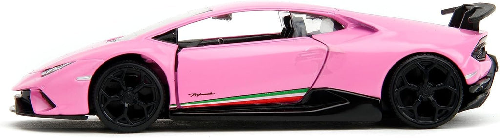 Pink Slips 1:32 W1 Lamborghini Huracán Performante Die-Cast Car, Toys for Kids and Adults(Glossy Pink)