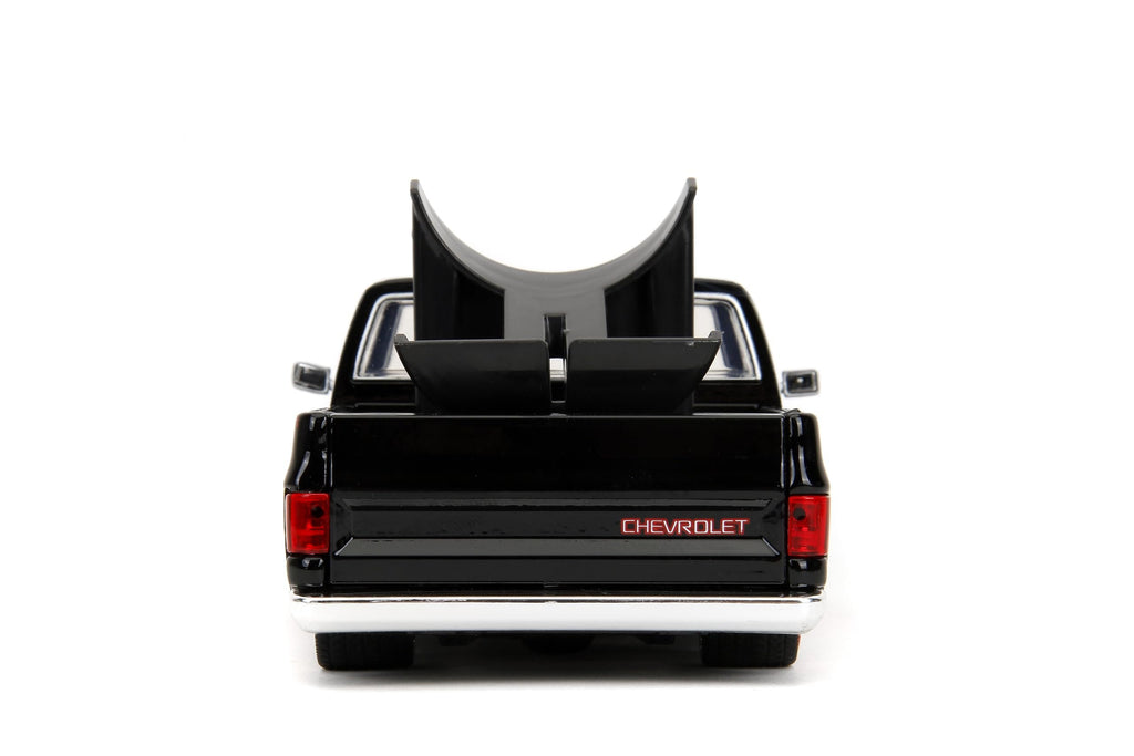 Jada Toys Hollywood Rides 1:24 Scale Die-Cast 1985 Chevy C10 with Tapatio Man Figure – Opening Doors, Detailed Interior, Rubber Tires – Day of The Dead Theme – Collectible for Ages 8+