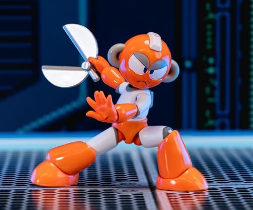 Jada Mega Man 4" Cut Man - 1:12 Scale Action Figure, Wave 2 – Over 15 Points of Articulation, Alternate Hands & Head, Rolling Cutter Accessory