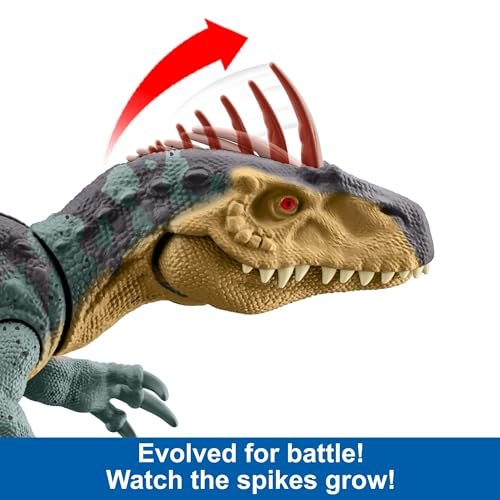 Mattel Jurassic World Gigantic Trackers Neovenator Dinosaur Action Figure, Large Species Toy, Attack Chomp, Evolving Head Crest, Digital Play