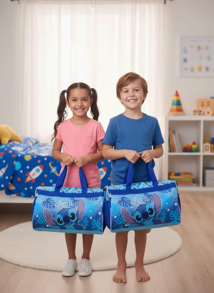 Disney Kids Duffle Bag 16.5" – Travel & Sports Bag with Zipper Pocket, Mesh Side Pockets & Shoulder Strap