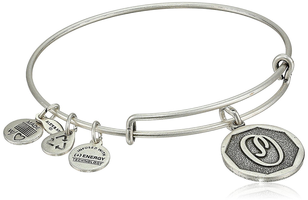 Alex and Ani Initial Expandable Wire Bangle Bracelet, 2.5"