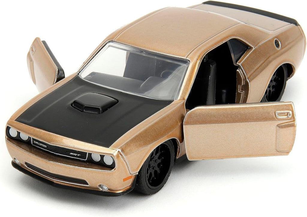 Pink Slips 1:32 W2 2012 Dodge Challenger SRT8 Die-Cast Car, Toys for Kids and Adults (Metallic Gold)