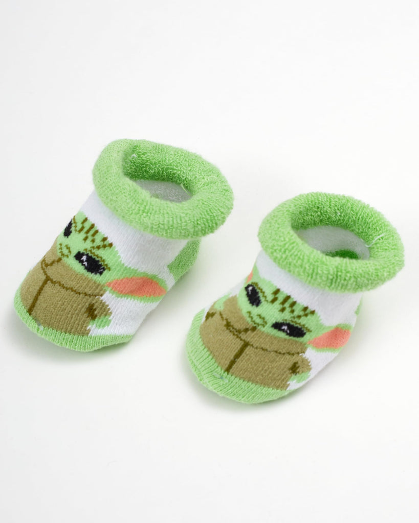 STAR WARS Baby Boys The Mandalorian Cap and Bootie Set - Baby Yoda Baby Gift Set with Hat and Socks