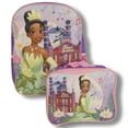 Girls Princess Tiana Full Size 16 Inch Backpack with Detachable Lunch Box